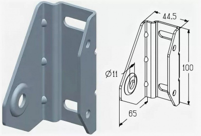 ALUTECH: 403410100 - Кронштейн правый  PB-68R фотография